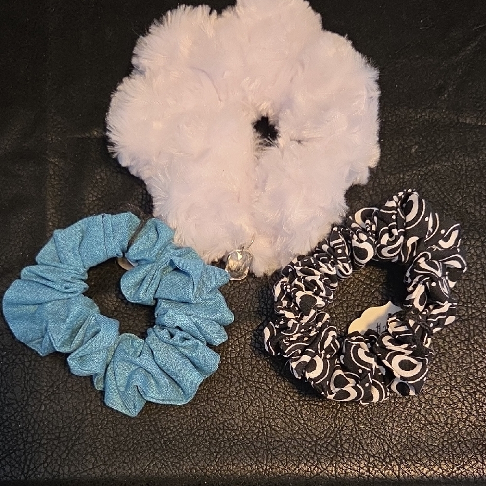 Set of Three Stylish Scrunchies